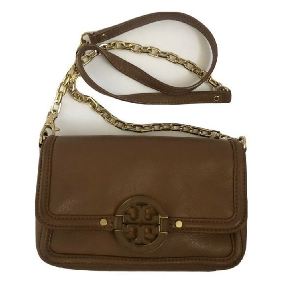 Tory Burch Handbag Crossbody Leather Camel Small - Picture 5 of 11